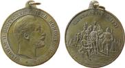 Wilhelm II. (1888-1918) tragbare Medaille Bronze Wilhelm II (1888-1918) - auf das Kaisermanöver, Büste nach rechts / Feldlagerszene, ca. 38,2 MM, Versilberungsreste -