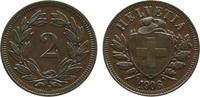 Schweiz 2 Rappen Br HMZ 1213, kleiner Randfehler, selten -