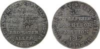 Reformation / Religion Medaille 1817 Silber Frankfurt - auf die 300 Jahrfeier der Reformation, Silberabschlag des Dop vz-stgl