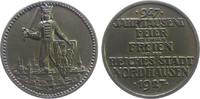 Münchner Medailleure Medaille 1927 Bronze Nordhausen - auf die 1000 Jahrfeier, Soldat mit Schwert und Stadtschild ü AU
