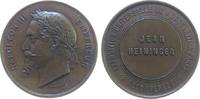 Paris Medaille Bronze Napoleon III. (1852 - 1870) - auf die Universalausstellung in Paris, Büste nach links / Jean Heininger in Umschrift, -