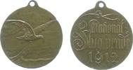 Luftfahrt tragbare Medaille Bronze Flugspende, Adler über Gischtwelle / Mehrzeiler, v. Kühl, ca. 27,4 MM, kleine Randstöße -