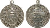 Frankfurt tragbare Medaille -- Männergesangsverein Bornheim, Frankfurt, auf die 25-jährige Jubelfeier, Harfe mit Kirche / Mehrzeiler im Schriftkranz, v. J u -