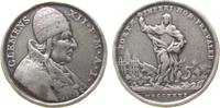 Vatikan Medaille 1731 Silber Clemens XII (1730-40) - Hl. Petrus, Brustbild nach rechts / Petrus mit Sc VF-