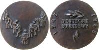 Frankfurt Medaille Bronze Deutsche Bundesbank - auf den 20. Jahrestag der Gründung, div. menschliche Gestalten in V-Form bei diversen Arbeiten / Sc -