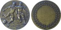 Sport Medaille Bronze Fußball. Zweo Fußballspieler / leeres Gravurfeld, ca. 48,5 MM -