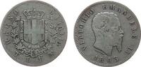Italien 1 Lira Ag Emanuel II, T (Turin), Gigante 65 -