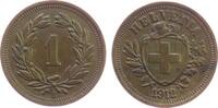 Schweiz 1 Rappen Br HMZ 1215, kleiner Randfehler -