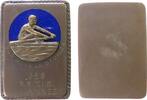 Sport Plakette Bronze teilemailliert Wannsee (Berlin) - für gute Leistungen, Rudern, R.R.T.I.B., ca. 37,5 x 52,5 MM, Original Etui mit Gebrauch -