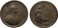 Reformation / Religion Medaille Bronzeguß Wittenberg - auf die Einweihung der renovierten Schlosskirche, Brustbild von Wilhelm II. in Kürassieruniform nach rech -
