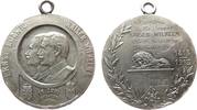 vor 1914 tragbare Medaille Bronze versilbert Ernst Ludwig (1892-1918) - auf die Jahrhundertfeier des Infanterieregiments Kaiser Wilhelm No.116, Darmstadt -