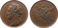 Goethe Medaille Bronze Goethe (1749-1832) - auf seinen Tod, Brustbild nach links / Goethe mit Leier auf fliegendem Schwan, v. F. König, 42,5 MM, -
