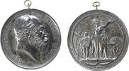 vor 1914 Medaille Zinn Wilhelm I. (1861-1888) - auf seinen 100. Geburtstag, Büste nach rechts / stehende Borussia mit Kranz - links ein Knabe mit -