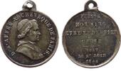 Paris Miniaturmedaille Silber Affre D.A. - auf den Tod des Erzbischhofs von Paris, Brustbild nach rechts / Mehrzeiler, angeprägte Öse, ca. 14 MM, 0,6 G -