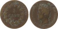 Französische Kolonien 5 Centimes Br Louis Philippe I, für Guadeloupe, VG 2905 -