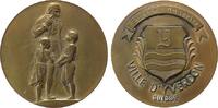 Schweiz Medaille Bronze Yverdon - auf Pestalozzi, schweizer Pädagoge, Pestalozzi stehend mit zwei Schülern / Wappen v. Huguenin, ca. 50 MM, klein -