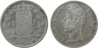 Frankreich Ag Charles X, M (Toulouse) 1 Franc 1826 fast ss
