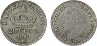 Frankreich 20 Centimes Ag Napoleon III, BB (Strasbourg) -