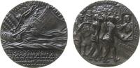 Goetz Medaille 1915 Eisen Untergang der Lusitania - auf die Torpedierung des britischen Passagierdam gußfrisch
