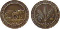 Landwirtschaft Medaille Bronze Pfalz - auf die Landwirtschaftsausstellung, Bauer beim Pfügen mit einem Pferdegespann / Feldfrüchte - Kreisbauernkammer d -