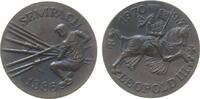 Schweiz Medaille Bronze Sempach (Luzern) - auf die Schlacht von 1386, knienender Knappe mit Spießen / Ritter zu Pferd nach rechts, Signatur: PEK -