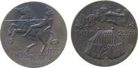 Schweiz Medaille Bronze Dornach (Solothurn) - auf die Schlacht von 1499, von einer Lanze durchbohrter Ritter zu Pferd / Burg mit Zeltlager, Signa -