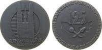 Schweiz Medaille Zink Zürich - auf den 125. Jahrestag der Alten Sektion (Turnverein), Kirchenansicht / Umschtift und 125 vor zwei Blättern, Sig -