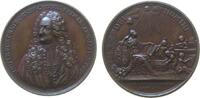 Schweiz Medaille Bronze Genf - auf die Wahl von Louis Le Fort (1668-1743) zum 1. Syndicus der Stadt Genf, Brustbild mit Allongeperücke halblinks -