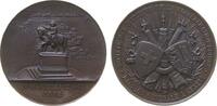 Schweiz Medaille Bronze Genf - auf die Generalversammlung der schweizerischen Offiziersvereinigung, Reiterdenkmal von General Dufour / Landes- un -