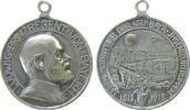 Luftfahrt tragbare Medaille Bronze versilbert Ludwig III. (1913-1918) - auf die Jahrhundertfeier der kgl.-bayr. Ingenieurtruppen, Büste nach rechts / Taube -