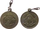 Wallfahrt tragbare Medaille Bronze Wallfahrtskirche Mariä Heimsuchung in Würzburg, Ansicht der Kapelle / Hl. Maria, ca. 21,5 MM -