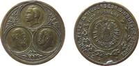 Wilhelm II. (1888-1918) tragbare Medaille Messing Wilhelm II (1888-1918) - 25 Jahrfeier der Wiederbegründung des Deutschen Reiches, die Büsten von Wilhelm II. (1888-1918) -