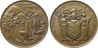 USA Medaille o.J. Bronze New Jersey - Revolution Crossroads, Landkarte mit Sternen - links bewaffn UNC-