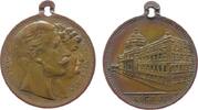 Berlin tragbare Medaille Bronze Wilhelm II. (1888-1918) - Berlin Kaiserpalais, Büsten von Wilhelm und Auguste Victoria nach rechts / Palais, ca. 22 MM -