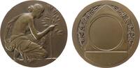 Landwirtschaft Prämienmedaille Bronze Landwirtschaft, halbnackte weibliche Gestalt beim pflanzen eines Bäumchens / leeres Gravurfeld, v. A.M. Wolff, ca. 50 MM, -