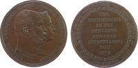 Berlin Medaille Bronze Wilhelm I (1797-1888) und Augusta - auf die Goldene Hochzeit, Preussen, beider Büsten nach rechts / Mehrzeiler, v. Weigan -