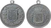 Sport tragbare Medaille Zinn Mainz - auf das 12. Mittelrheinische Turnfest, beiderseits Wappen, v. Rückert, ca. 39 MM -