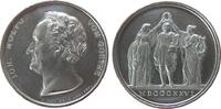 Goethe Medaille Bronze versilbert Goethe (1749-1832) - auf seinen 75, Geburtstag, Brustbild nach links / zwei Musen bekränzen den Dichter, v. Lo -