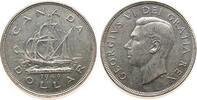 Kanada 1 Dollar Ag Neufundland, Segelschiff -