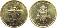 Vatikan 500 Lire Ag Sete Vacante September, vergoldet (?) -