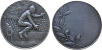 Schweiz Medaille Bronze versilbert Weitsprung, v. Peka, ca. 32,6 MM, kleine Randstöße -
