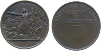 Paris Medaille Bronze Paris - auf die Belagerung, Jeton de Présence, Stadtgöttin mit Fahne und Säbel inmitten Soldaten SOUVENIR DU SIEGE DE PA -
