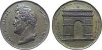 Paris Medaille Bronze vergoldet Paris - auf die Enthüllung des Arc de Triomphe de lÉtoile, Büste von Louis Philippe nach links / Ansicht des A -