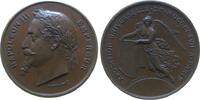Paris Medaille Bronze Napoleon III. (1852 - 1870) - auf die Universalausstellung in Paris, Büste nach links / Genius mit Ausstellungsplan über -