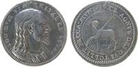 Reformation / Religion Medaille Silber Nürnberg - Ego sum via veritas et vita, Büste von Jesus Christus nach rechts / Lamm nach links mit Kreuz - Agnus Dei, qui -