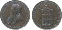 Reformation / Religion Medaille 1839 Bronze Leipzig - auf 300 Jahre Reformation, Brustbild Herzog Heinrich des Fromme ss