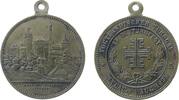 Sport tragbare Medaille Messing Vogtländischen Turngaus - auf das 13. Gauturnfest, Stadtansicht / Schrift unf die 4 F, v. Hasenohr, ca. 30 MM -