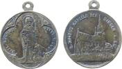 Wallfahrt tragbare Medaille Bronze Bingen - auf die St. Rochus Kapelle, Heilger Rochus stehend / Ansicht der Kapelle, v. Kissing, ca. 23 MM, feine Reibespur -