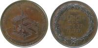 Frankfurt Medaille Bronze Frankfurt - auf die 300-Jahrfeier des Gymnasiums, Ansicht der Barfüßerkirche und den Schulgebäude in der Perspektive / Me -