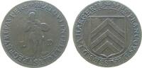 Paris Jeton Kupfer Paris - auf die Kirche Église Saint Jean en Grève, Hl Jean stehend mit Lamm / Wappen, ca. 26,5 MM -